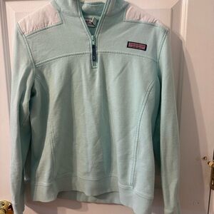 Vineyard Vines Mint Green Quarter-Zip Sweater